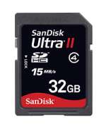SanDisk 32GB and 16GB UltraII memory cards
